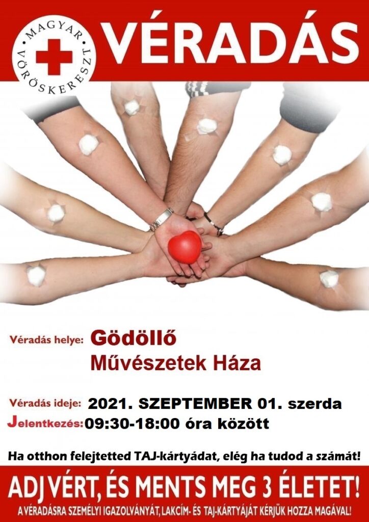 Gödöllő Város Önkormányzata - Szeptember 1-jén ismét véradás