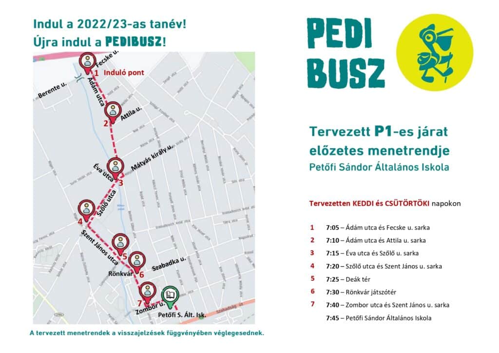 Gödöllő Város Önkormányzata Indul a 2022-23-as tanév - Újra indul a PEDIBUSZ!