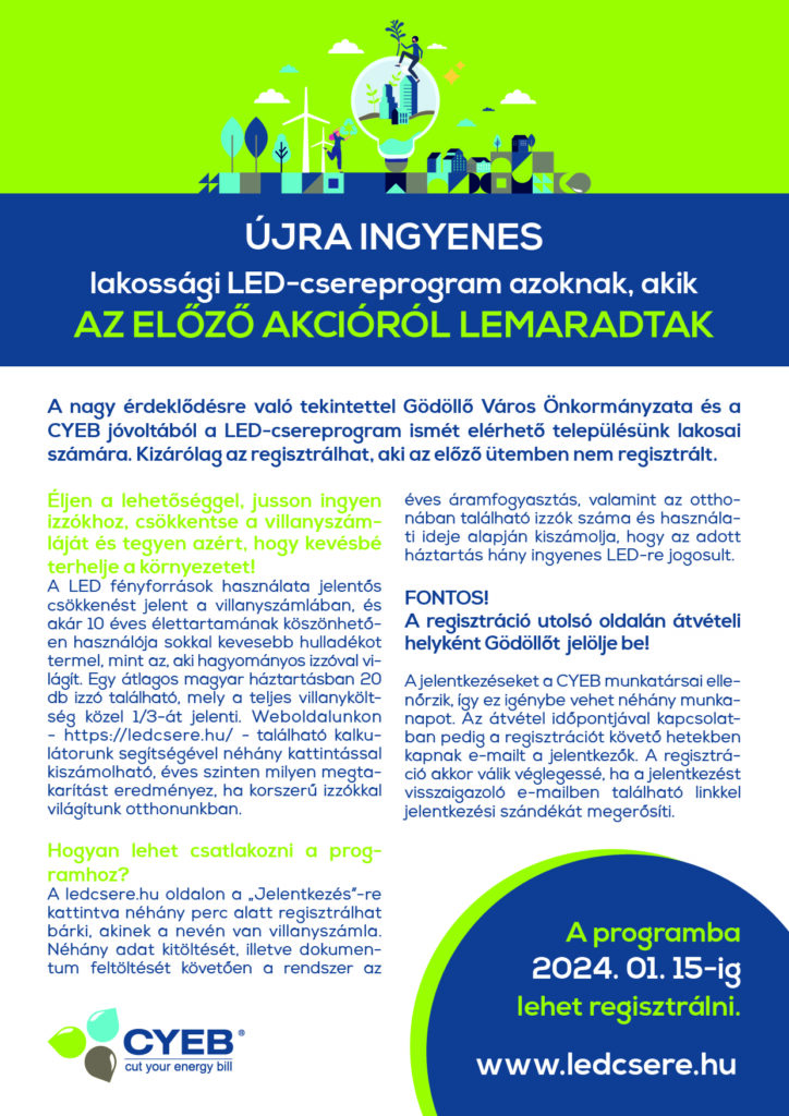 Gödöllő Város Önkormányzata - Ismét lehetőség van ingyenes ledcserére